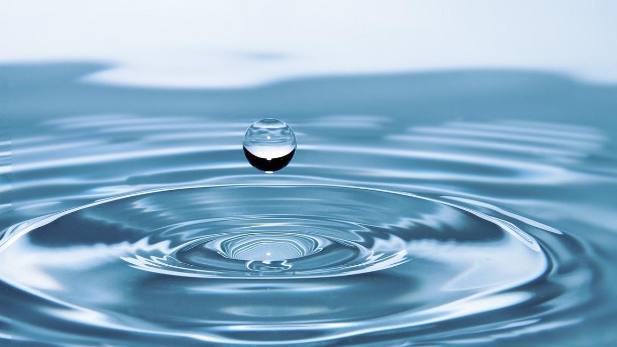 Water drop reflecting environmental sustainability
